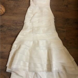 Rosa Clara Cream Satin Gown